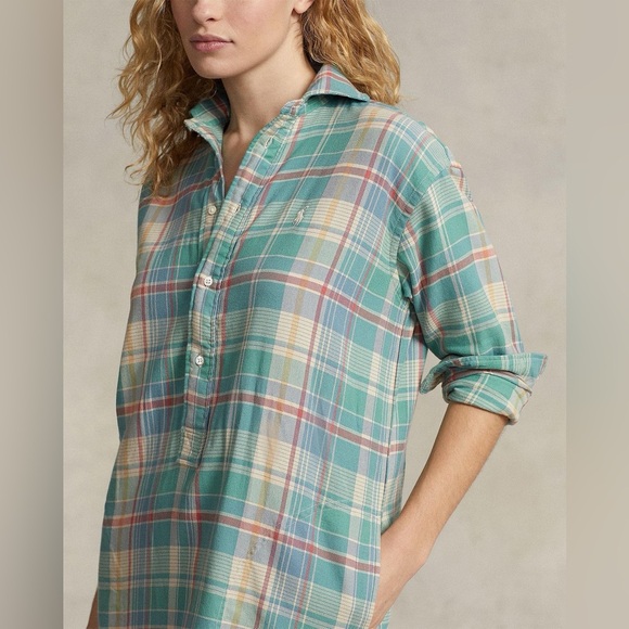 NWT POLO RALPH LAUREN Check Print Shirt Dress size 6 - Picture 12 of 12